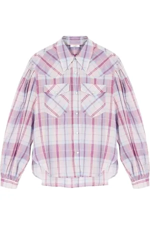 Isabel Marant Bluser & Skjorter, Dame, Lyserød, S, Bomuld, Bethany Skjorte med tern