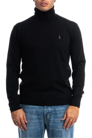 Ralph Lauren Strik, Herre, Sort, XL, Strikket rullekrave