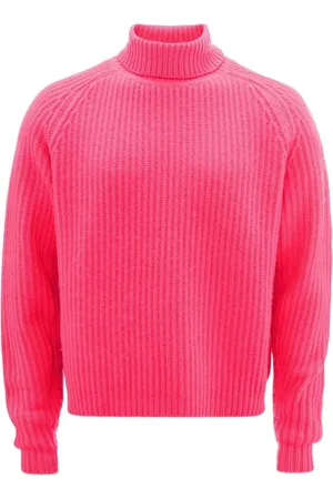J.W.Anderson Strik, Dame, Lyserød, S, Uld, Uld Raglanærme Sweater