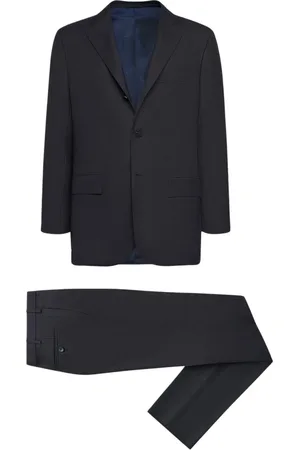 Kiton Jakkesæt, Herre, Blå, 3XL, Uld, Navy Blå Ulddragt