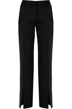 Pinko Bukser, Dame, Sort, XS, Uld, Slim Fit Bukse med Lynlås