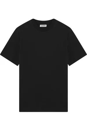 Jil Sander Top, Herre, Sort, S, Bomuld, Kortærmet T-shirt med Rund Hals
