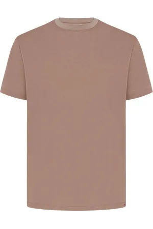 Kiton Top, Herre, Lilla, M, Bomuld, Blød Due-Grå Bomulds T-shirt