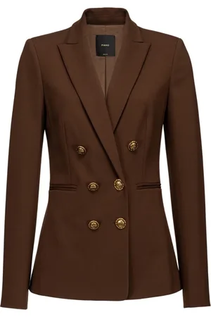 Pinko Jakke, Dame, Brun, XS, Uld, Alexia 6 Giacca Punto Stoffa Blazer