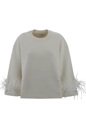 Serafini Sweathshirts & Hoodies, Dame, Hvid, XS, Bomuld, Hvid Sweater