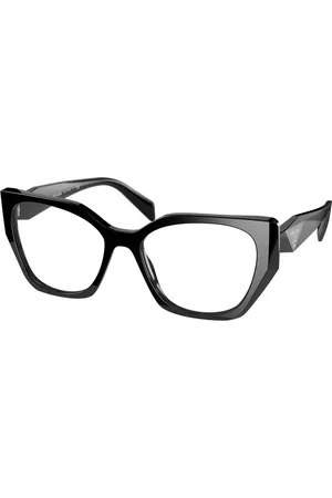 Prada Tilbehør, unisex, Sort, 54 MM, Uld, Sort solbrille med PR 18Wv stel