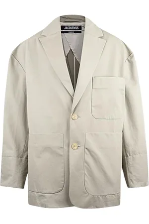 Jacquemus Jakke, Dame, Grøn, 2XL, Linned, Bred Linned Blazer
