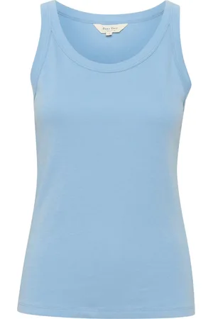 Part Two Top, Dame, Blå, L, Denim, Faded Denim Top