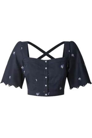 Pepe Jeans Bluser & Skjorter, Dame, Blå, L, Uld, Blomstret sommertop