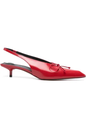 Jacquemus Sko, Dame, Rød, 37 EU, Slingback Kitten Heel Pointed Toe Pumps