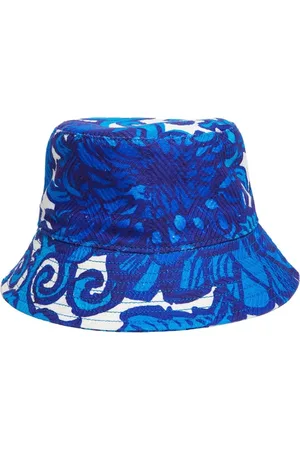 La DoubleJ Tilbehør, Dame, Blå, ONE SIZE, Uld, Stilfuld Bucket Hat med Syninger
