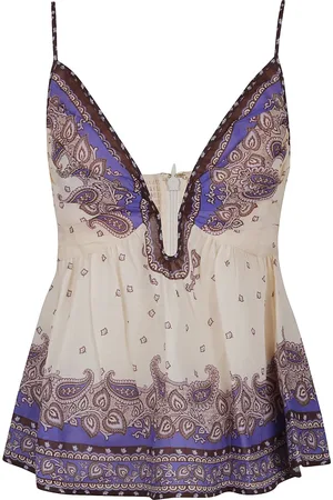 ZIMMERMANN Top, Dame, Flerfarvet, XS, Ærmeløs top