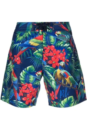 Ralph Lauren Badetøj, Herre, Flerfarvet, W34, Polyester, Parrot Print Swim Shorts