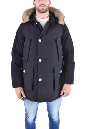 Woolrich Frakke, Herre, Sort, M, Bomuld, Arctic Aftagelig Pelskrave Parka