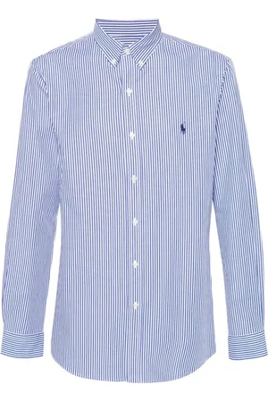 Ralph Lauren Skjorte, Herre, Blå, L, Bomuld, Langærmet Sportsskjorte