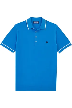 Vilebrequin Top, Herre, Blå, L, Bomuld, Herre Bomuld Polo Skjorte