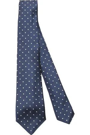 Kiton Tilbehør, Herre, Blå, ONE SIZE, Silke Slipsesæt - Napoli Origami Stil