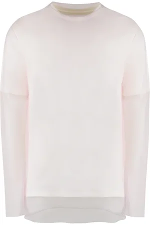 Jil Sander Sweathshirts & Hoodies, Herre, Hvid, M, Bomuld, Lagdelt bomulds T-shirt