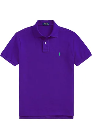 Ralph Lauren Top, Herre, Lilla, S, Lilla Poloskjorte med Pony Logo