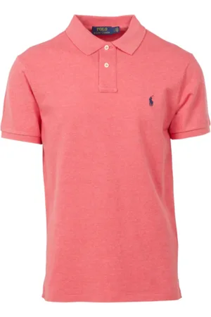 Ralph Lauren Top, Herre, Lyserød, S, Bomuld, Slim Fit Piqué Bomuldspoloshirt