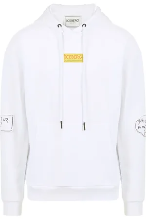 Iceberg Sweathshirts & Hoodies, Herre, Hvid, XL, Bomuld, Optical Hoodie med Looney Tunes Print