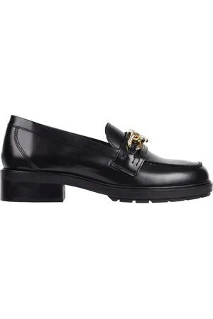 Tommy Hilfiger Sko, Dame, Sort, 40 EU, Uld, Sorte Kæde Loafers