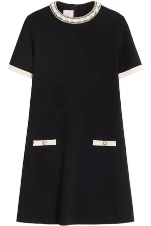VALENTINO GARAVANI Kjole, Dame, Sort, S, Elegant sort kjole med blonde detaljer