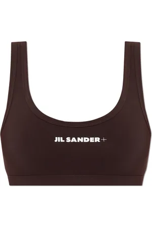 Jil Sander Badetøj, Dame, Brun, S, Logo Bikini Top