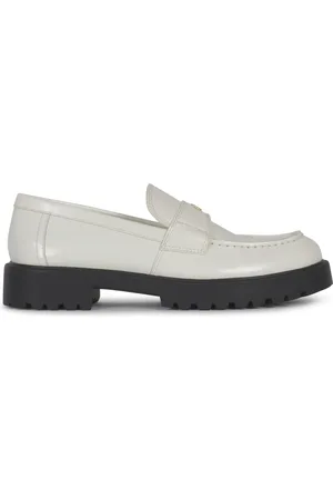 Tory Burch Sko, Dame, Hvid, 37 EU, Læder, Klassiske Lug Loafer Flade Sko