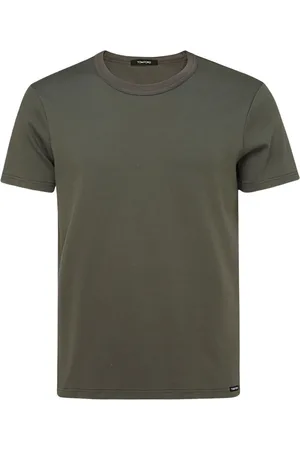 Tom Ford Top, Herre, Grøn, S, Bomuld, Crewneck T-Shirt