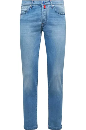 Kiton Jeans, Herre, Blå, W33, Bomuld, Ultra-Slim Bomuldsjeans