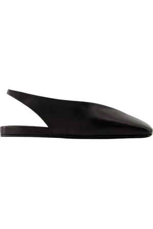 Jil Sander Sko, Dame, Sort, 35 EU, Læder, Læder Ballerina Sandaler