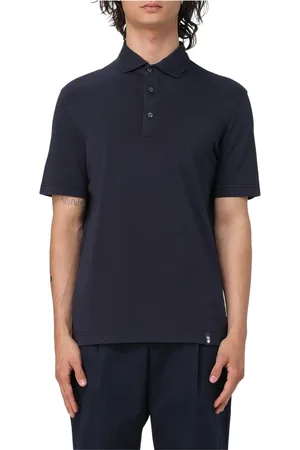 DRUMOHR Top, Herre, Blå, 2XL, Uld, Mørkeblå Polo Skjorte