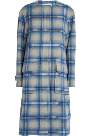 Isabel Marant Frakke, Dame, Blå, XS, Uld, Uldternet Frakke