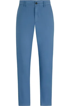 HUGO BOSS Bukser, Herre, Blå, L, Bomuld, Chinos