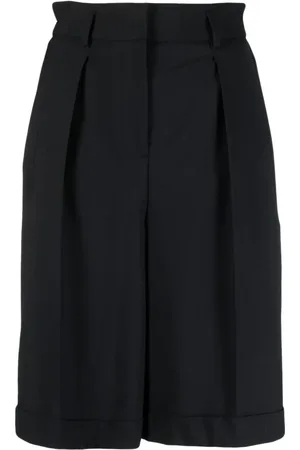 LORENA ANTONIAZZI Shorts, Dame, Blå, L, Uld, Blå Uld Casual Bermuda Shorts