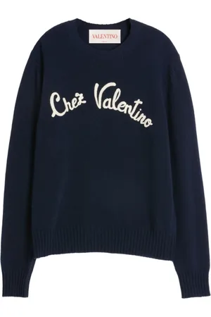 VALENTINO GARAVANI Strik, Herre, Blå, M, Uld, Blå Sweater