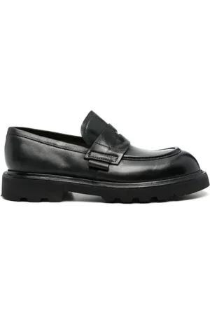Premiata Sko, Herre, Sort, 43 EU, Læder, Sort messing loafer sko i messing