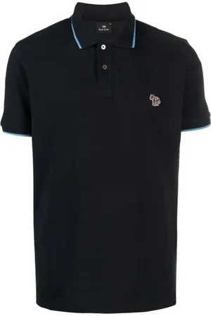 Paul Smith Top, Herre, Blå, 2XL, Bomuld, Broderet Logo Polo Shirt