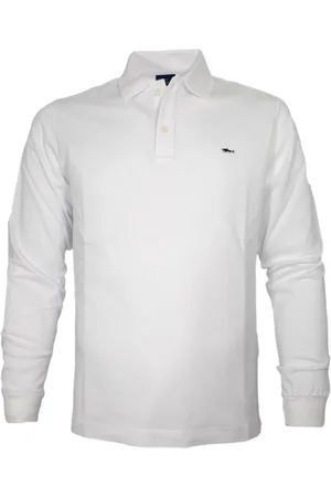 Paul & Shark Top, Herre, Hvid, 5XL, Bomuld, Langærmet bomuldspikétrøje