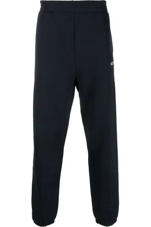 Tommy Hilfiger Bukser, Herre, Blå, 3XL, Bomuld, Monotype logo-broderede Track Pants