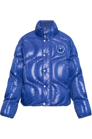 Moncler Jakke, unisex, Blå, L, Haunani Kort Dunjakke