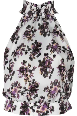 Pinko Top, Dame, Hvid, S, Polyester, Figursyet Bluse