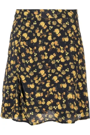 Tommy Hilfiger Nederdel, Dame, Flerfarvet, M, Moss Crepe Rose Kort Nederdel