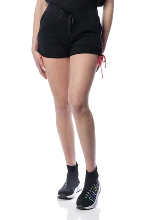 John Richmond Shorts, Dame, Sort, M, Bomuld, Logo Gang Contrast Shorts