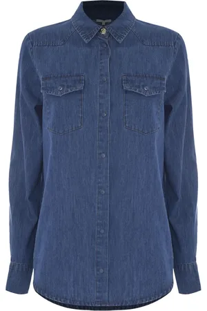 Kocca Bluser & Skjorter, Dame, Blå, M, Denim, Denimskjorte