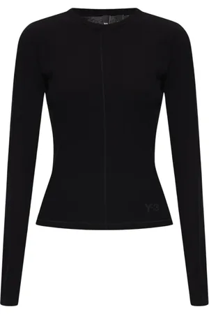 Y-3 Top, Dame, Sort, 2XS, Bomuld, Top med logo