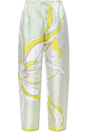 Tory Burch Bukser, Dame, Flerfarvet, XS, Silkebukser med print