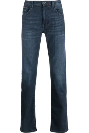 Tommy Hilfiger Jeans, Herre, Blå, W34 L34, Bomuld, Denton Straight Jeans