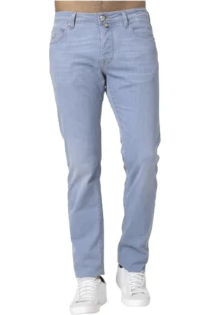 Jacob Cohen Jeans, Herre, Blå, W31, Bomuld, Bard Slim-Fit Jeans